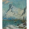 thumbnail image 3 of Anna Boberg 15x17 Black Modern Framed Museum Art Print Titled - Lofoten in the Evening Light. Study (1915), 3 of 5