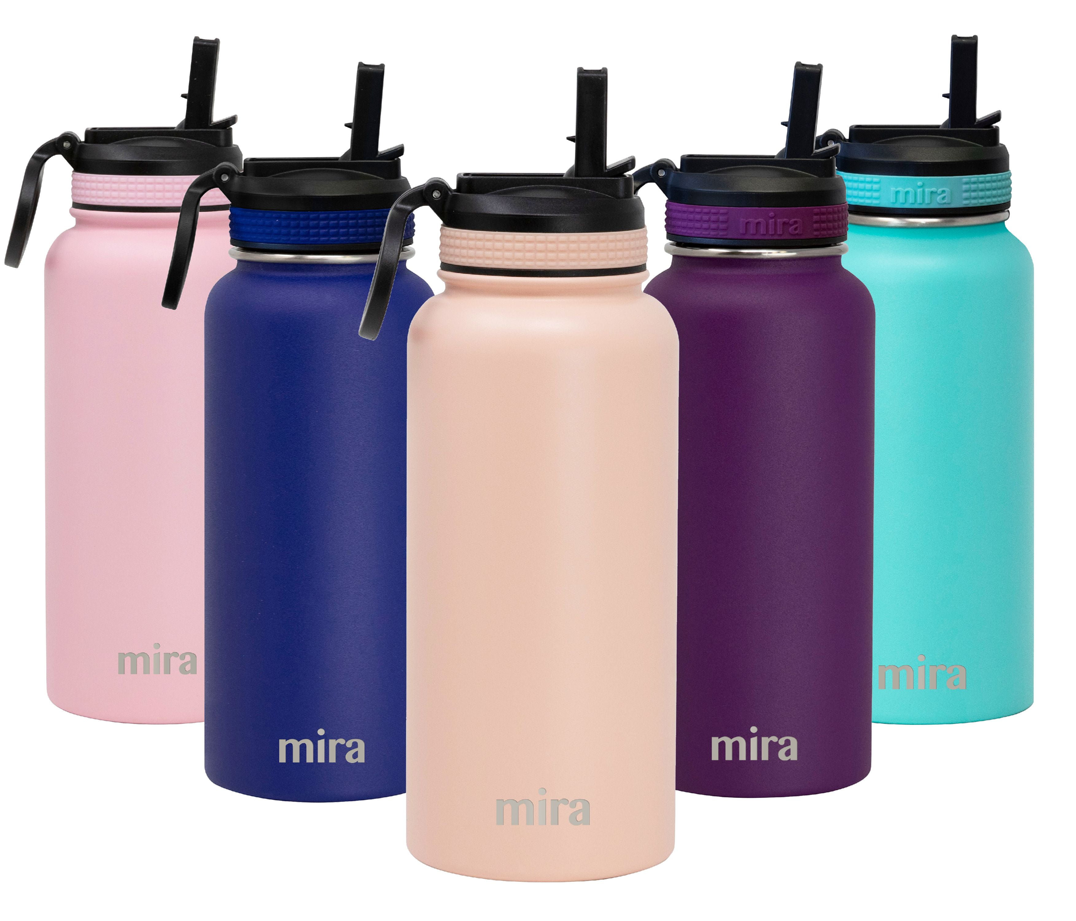 MIRA 32 oz Stainless Steel Water Bottle with Straw Lid Vacuum Insulated Metal Thermos Flask