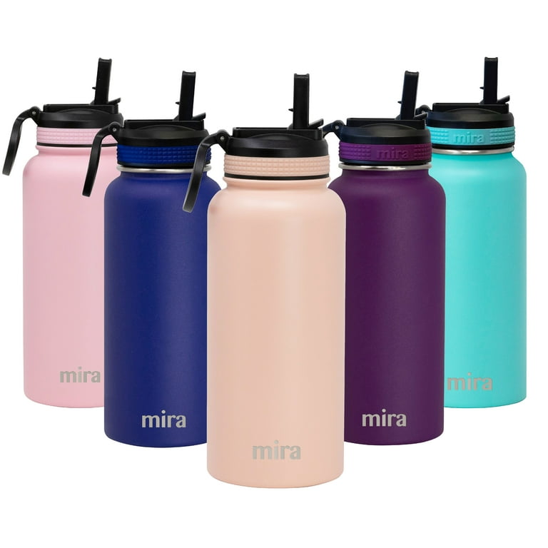MIRA 24 oz Stainless Steel Water Bottle with Straw Lid, Vacuum Insulated  Metal Thermos Flask, Olive 