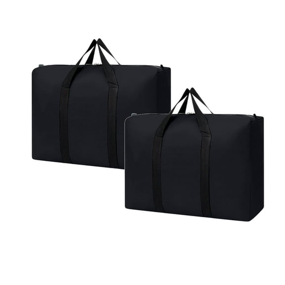 2 Pack 1.5-2FT Christmas Tree Storage Bag 600D Oxford Fabric Christmas Tree Bag with Reinforced Handles & Dual Zipper 21 x 14 x 6.5in Black