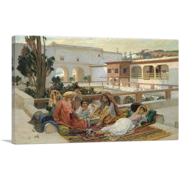 ARTCANVAS An Afternoon's Amusement Canvas Art Print by Frederick Arthur Bridgman - Size: 12" x 8" (0.75" Deep)