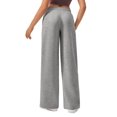 thumbnail image 3 of Pinspark Women Wide Leg Sweatpants Elastic High Waisted Drawstring Casual Pants Straight Leg Long Pant with Pockets, 3 of 6