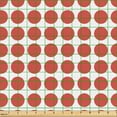 thumbnail image 2 of Ambesonne Polka Dot Fabric by the Yard Upholstery, Symmetrical Red Circles, 5 Yards, Dark Salmon and White, 2 of 5