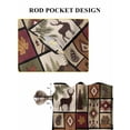 thumbnail image 6 of Country Patch Plaid Living Room Curtains 2 Panel, Brown Farmhouse Retro Bear Deer Cabin Cafe Window Treatment, Farmhouse Bedroom Bathroom Kitchen Curtains Drapes 104"x45", 6 of 6