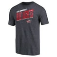 thumbnail image 2 of Men's Navy Columbus Blue Jackets Slant Strike Tri-Blend T-Shirt, 2 of 3