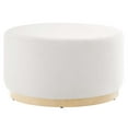 thumbnail image 2 of Modway Tilden Performance Velvet Upholstered Ottoman in Alabaster Natural, 2 of 7