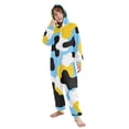 thumbnail image 5 of Blue Yellow Cow Pattern One Piece Pajamas Soft Jumpsuit Cozy Sleep and Play Romper Zipper and Pockets 4T, 5 of 8