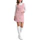 thumbnail image 2 of INSPIRE CHIC Vestido de Suede para Mujeres Cuello Redondo Cierre con Cremallera Cintura con Cinturón XL Rosa, 2 of 6
