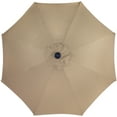 thumbnail image 6 of 9ft Solar Lighted Outdoor Patio Market Umbrella with Hand Crank and Tilt Taupe, 6 of 7