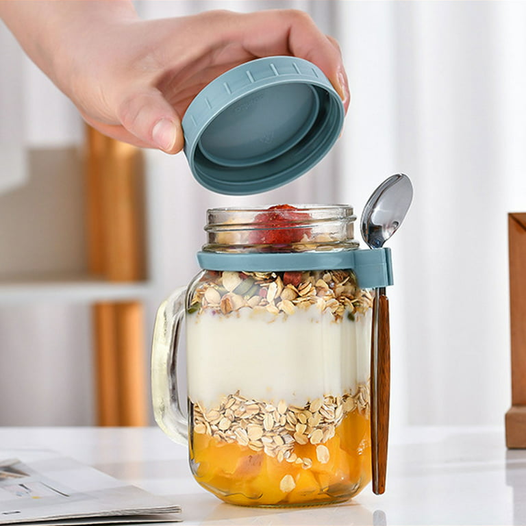 Overnight Oats Jars, Overnight Oats Container With Lid And Spoon