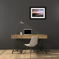 thumbnail image 3 of Dai, Wei 32x23 Black Ornate Wood Framed with Double Matting Museum Art Print Titled - Coastline Sunset, 3 of 4
