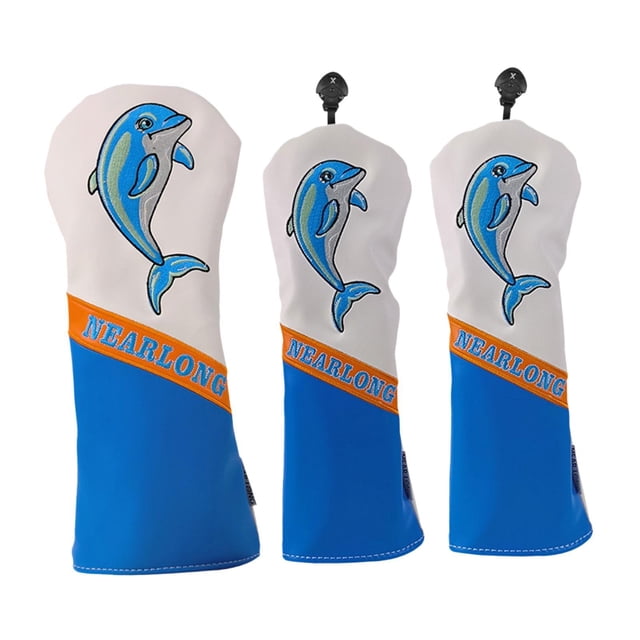 3 uds cubiertas palos de Golf fundas protectoras para palos de Golf 1 3 5 cubiertas de madera de Golf impermeables con etiquetas intercambiables