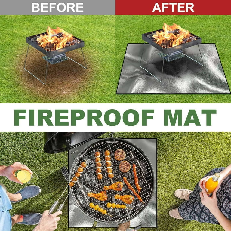 Fire Resistant Mat Griddle Protective Pad Under Grill Mats - Temu