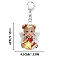 thumbnail image 3 of Kieccall Girl Baby Pendant 2d Flat Car Pendant Car Decoration Bag Pendant, 3 of 9