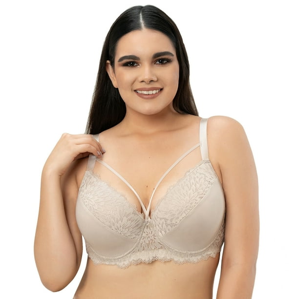 Paquete de Brasier Copa D Adda Lingerie Modelo Anais, Estilo Balconette, Color marino, negro y beige