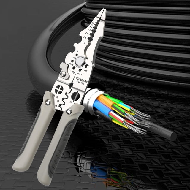 Herramienta pelacables, de cables, pelador de cables multifuncional, herramienta de cableado, alicates de alambre para dividir, cortar y
