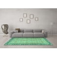 thumbnail image 3 of Ahgly Company Indoor Round Persian Turquoise Blue Traditional Area Rugs, 3' Round, 3 of 4