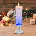 thumbnail image 3 of Christmas Candle Colorful Crystal Decoration Ice Real Wax Glass Flameless Candles, Battery Operated Candles with Warm Flickering Flame, Realistic LED for Home Decor, 3 of 5