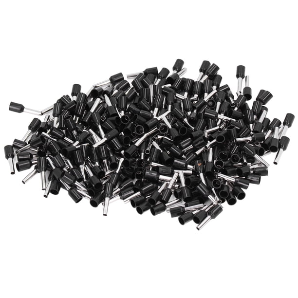 Terminal de prensado en frío aislado, 1000 piezas E2510, conector de crimpado de cable de cobre con terminal aislado tubular de tubo de aguja, ultra sensible
