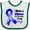 White and Green, variant on Inktastic Colon Cancer Ribbon Hero in My Life Boys or Girls Baby Bib