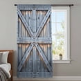 thumbnail image 4 of Farmhouse Wood Grain Sheer Curtains 54 Inches Long, Vintage Country Barn Gate Textured Light Filering Curtains, Breathable Simi Curtain Privacy Drapes for Kitchen Bathroom Small Window Treatment, 4 of 9