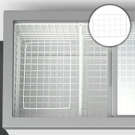 Toyvian Adjustable White Freezer Shelf Divider with Ventilated Grid Design for Organized Food and Beverage Storage