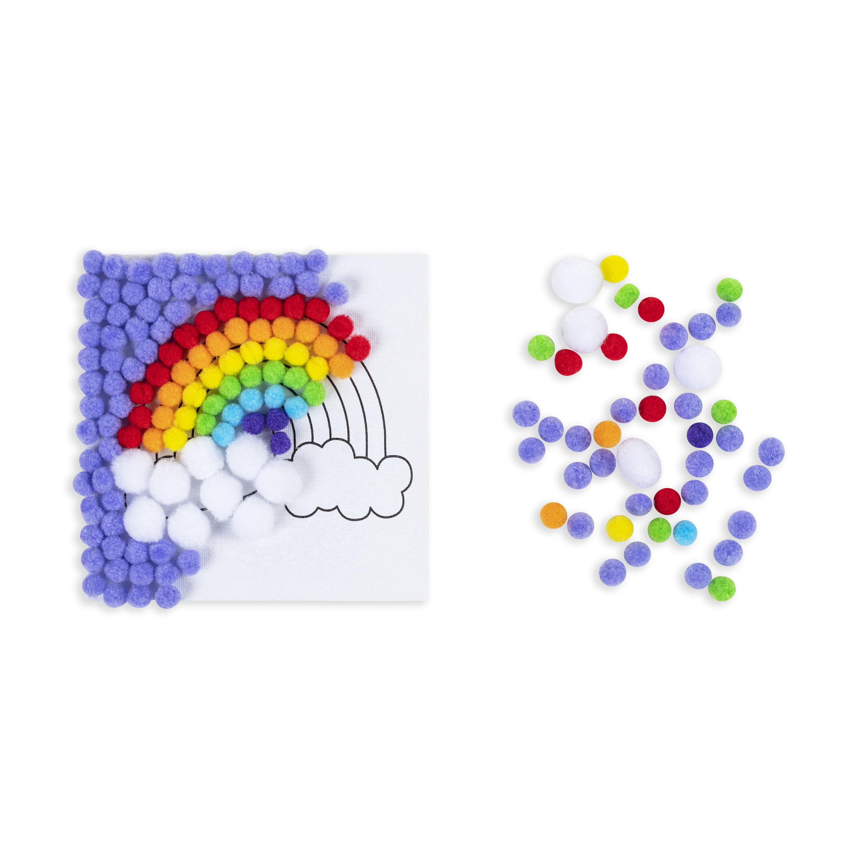 (2 pack) Little Yellow Bicycle Pom Pom Rainbow Art Kit