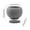 Dark Gray, variant on Ceramic Flower Pot with Tray for Plants, Matte Spherical Striped Planter with Saucer, Scandinavian Style Ceramic Planter for Fresh Flowers and Cacti Indoor Decor