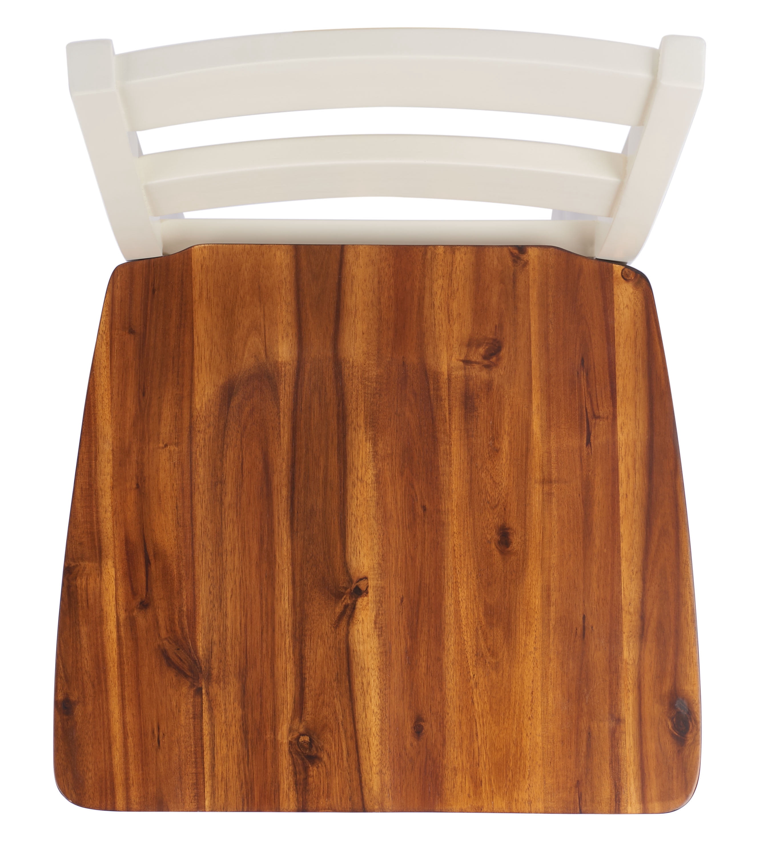 SAFAVIEH Yuri Modern Wood Counter Stool with Footrest, White/Natural, Set of 2