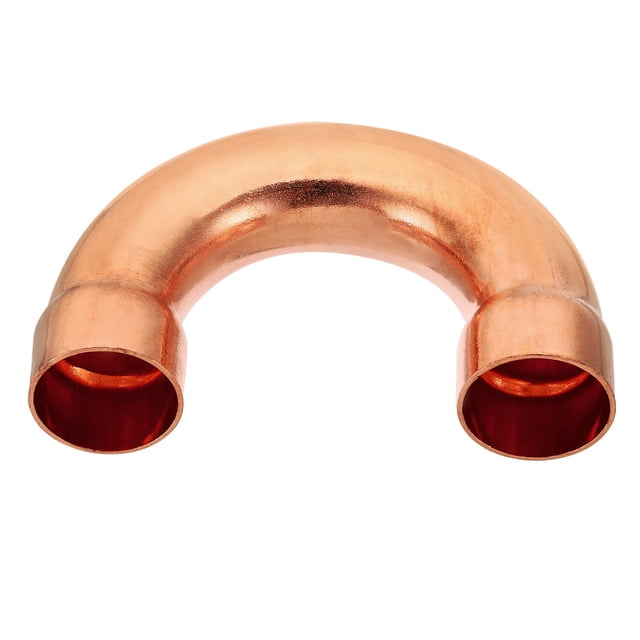 Accesorios de tubería de cobre Uxcell de 1" ID, codo de retorno de 180 grados, conexión de soldadura de tubería de cobre para HVAC