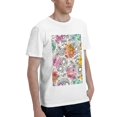 thumbnail image 2 of Bingfone Skull And Flowers Men'S Loose Fit Short-Sleeve Pocket T-Shirt, 2 of 7