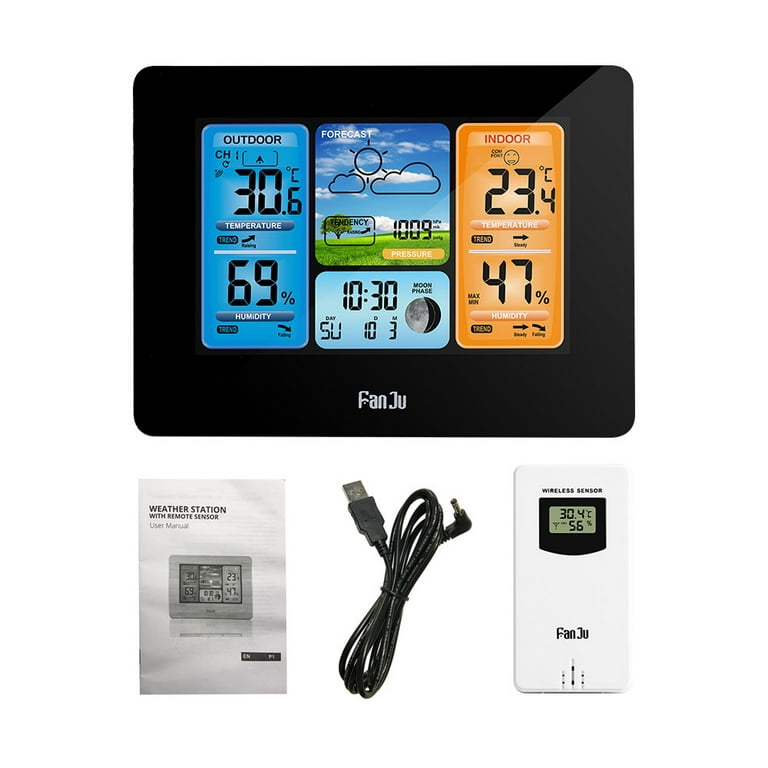 FanJu Indoor Outdoor Thermometer Hygrometer Barometer Wireless