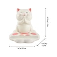 thumbnail image 3 of Uandlove Cute Resin Cat Phone Holder for Desk, Kawaii Sleeping Kitty Stand with Tray for Keys & Jewelry, Small Space Saver Home Office Decor, 3 of 8