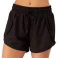 thumbnail image 2 of Pantalones cortos de mujer Deportes Pantalones cortos de yoga Entrenamiento de secado rápido Pantalones cortos para correr 2 en 1 con bolsillos Adepaton HMHZ841-1, 2 of 6