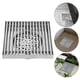 thumbnail image 4 of Rejilla de desagüe exterior cuadrada de acero inoxidable para ducha, atrapa pelos, ideal para patios, jardines pequeños y terrazas., 4 of 8