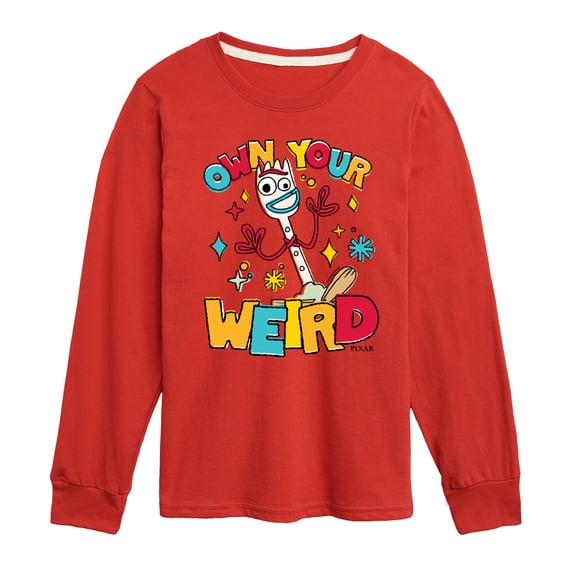Disney - Own Your Weird Forky - Youth Long Sleeve Graphic T-Shirt