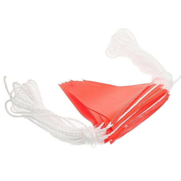UV Resistant PVC Warning Flag, Multi Use Safety Pennant for Garden, Road Construction, Lightweight, , Easy to Install Alert Flag