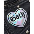 thumbnail image 2 of Goth Holographic Vinyl Iron On Embroidered Patch, 2 of 4