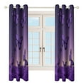 thumbnail image 4 of Dreamy Purple Butterfly Pattern (64)-1 2 Panels Blackout Curtains for Bedroom Living Room Drapes Kitchen Room Window Blackout Curtain Grommet, 4 of 6