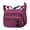 Light Purple, variant on Women Multi Pockets Crossbody Bag Waterproof Nylon Single Shoulder Bag Travel Purses Handbags,Black