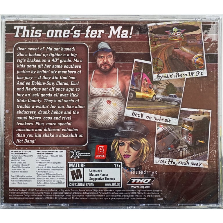 Big Mutha Truckers 2 (Classic 2005 PC Game) Heck on Wheels! This