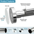 thumbnail image 3 of Shower Curtain Rod 32-89 Inch,Adjustable Spring Tension Stainless Steel Telescoping No Drill Rod for Bathroom,No Slip, No Rust,Chrome, 3 of 9