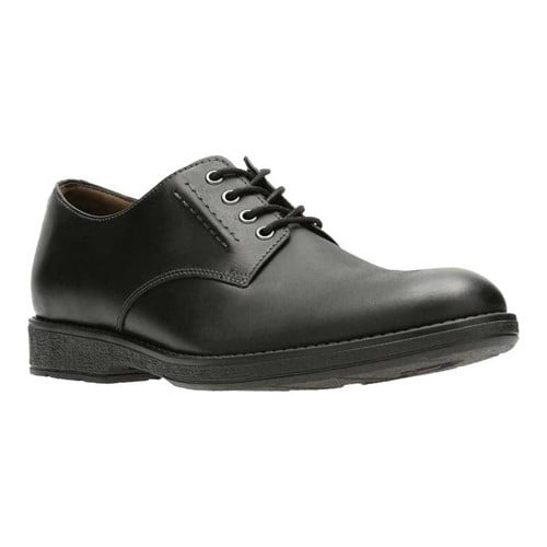 Clarks Men's Hinman Plain Black Leather Casual Shoes 26127741 