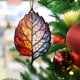 thumbnail image 4 of Acrylic Flat Printing Leaves Christmas Decorations Christmas Tree Decorations Hanging Pendants, 4 of 5