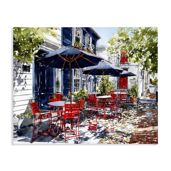 Stupell Industries Traditional Cafe Classic Red Chairs Canvas Art, 20 x 16, by Franklyn Gregory