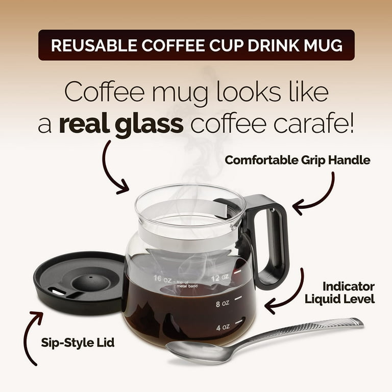 Cool Coffee Pot Mug - 16 oz Unique Coffee Mugs for Home and Office