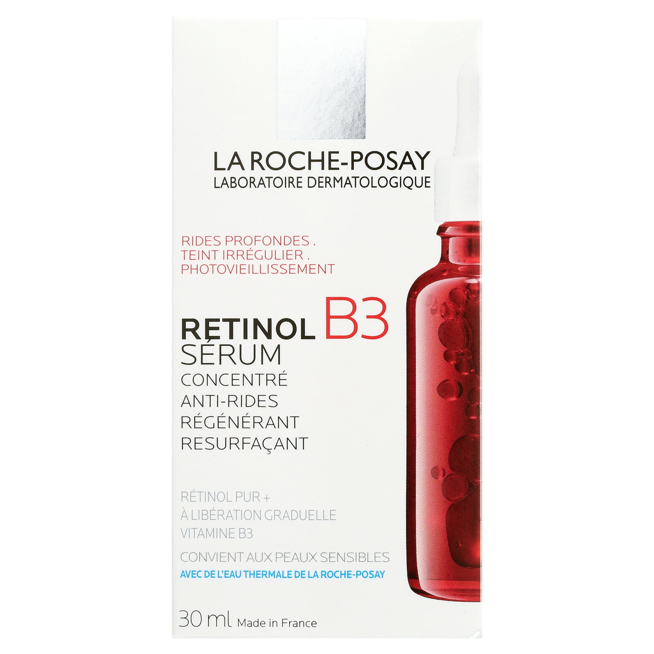 La Roche-Posay Pure Retinol Face Serum with Niacinamide, Lightweight Hydrating Facial Serum, 1 fl oz