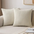 thumbnail image 1 of Fundas de Almohada MIULEE Pana Suave Decorativa 45 x 45 cm Crema, 1 of 1