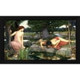 thumbnail image 2 of John William Waterhouse 24x15 Black Modern Wood Framed Wall Art Titled - Echo and Narcissus, 1903, 2 of 6