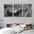 thumbnail image 3 of ONETECH Car Posters Vintage Wonderful Black and White Racing Car Wall Posters Canvas Wall Art Prints for Wall Decor Room Decor Bedroom Decor Gifts 12''x16''X3 Panels Frame-Style, 3 of 4